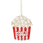 COXTNBIO 2024 Christmas Ornaments |Food Popcorn Ornament for Christmas Tree Decorations |Hanging Ornaments for Christmas Tree| Keepsake Gifts for Sisters Mom Grandma Women | Popcorn Ornament