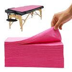 Disposable Massage Table Sheet,Xiaozhifu 100Pcs Non-Woven Disposable Sheets for Massage Table, Disposable Sheets for Salon, Spa Club,Hospital Beds,Tattoo Club,Massage Table,80 x 180 cm(Red)