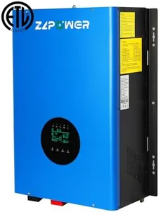 ZLPOWER 48V Inverter 12KW Solar Hybrid Off Grid 110/220Vac Low Frequency DC 48V AC Input 240V AC Output 120V/240V Split Phase Pure Sine Wave Converter with 2x80A MPPT Charger Controller 12000W UL1741