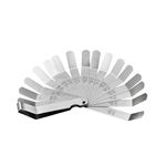16 Blades Feeler Gauges Metric, Standard Metric Offset Valve Feeler Gauge for Measuring Gap Width/Thickness 0.127-0.508mm