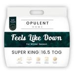 Opulent Home Warm and Cosy 16.5 Tog Winter Duvet - Premium Ultra Soft Quilt for Winter - Anti-Allergy Duvet for a Better and Healthier Sleep - Super King