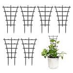 Mini Garden Trellis for Climbing Plants Stackable Plant Trellis Plastic Potted Plant Support DIY Climbing Trellis Flower Pots Supports,Trellis for Potted Plants,6 Pack_SH-PLJ-005_CA