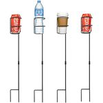 Sorbus® Outdoor Beverage Heavy Duty Drink Holder Stakes, Set of 4- Holds a Variety of Beverages Sizes - Great for Beach, Picnics, Tailgating, and More