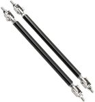 Semaphore 2PCS Adjustable Front Bumper Lip Splitter Strut Rod Tie Support Bars Replacement fit 150mm 5.91" (Black) Compatible with Marutii Swift