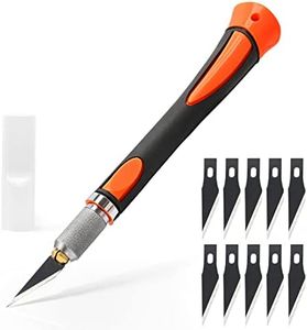 EHDIS Precision Hobby Knife Set Utility Craft Knife Kit with 10PCS Blades for Art, Working-Stencil, Scoring, Scrapbooking, Architecture Modeling, Crafting, Precision Knife-Orange