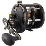 PENN Squall II Level Wind, Fishing Reel, Conventional Reels, Sea - Nearshore/Lake Fishing, Saltwater Boat or Kayak Fishing,Unisex, Black Gold, 30 | Right Hand