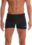 SALENT Men's Swim Trunks Shorts Athletic Swimwear Briefs Boardshorts - Black - XXXL_Waist:40"-42"