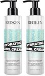 Redken Hydrating Curl Cream, Leave-in for Curly Hair, Tames Frizz, Heat Protection, With Jojoba Oil, Silicone-free, 200mL (Pack of 2)