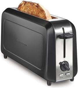 Hamilton Beach Extra Long Slot 2 Slice Toaster with Browning Control, Bagel Function, Cancel Button & Auto Shutoff, Modern Slim Design Fits Any Space, Black (22989)