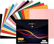 Heat Transfer Vinyl - HTVRONT 12" x 10" 15 Sheets HTV Vinyl（PU） 10 Assorted Colours Bonus One Teflon Sheet Iron On Vinyl for T-Shirts & Fabrics, Bonus Teflon