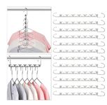 Sindax Space Saving Hangers for Closet Organizer - Sturdy Metal Hangers for Wardrobe Storage Organize, Clothes Hanger Space Saving Collapsible - 12 Pack