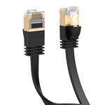 CableCreation Cat 8 Ethernet Cable, Flat Network LAN Cable Cord 2000MHz/40Gbps High Speed,Internet Router Cable RJ45 Wire for Computer Laptop PS5 PS4, Switch Box PC,TV Box, 10FT/3M