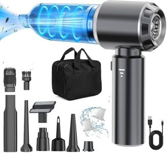 Car Vacuum Cleaner, 25000PA Mini Handheld Vacuum Cleaner, 4-in-1 Compressed Air Duster & Air Blower & Pump Hand Held Vacuum with Brushless Motor for Car, Home, Office,Camping