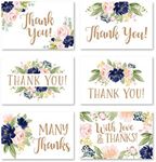 24 Floral Thank You Cards With Envelopes Bulk Thank You Notes With Envelopes Set - Wedding Thank You Cards With Envelopes, Baby Shower Thank You Cards Christmas Thank You Cards, Blank Thank You Cards