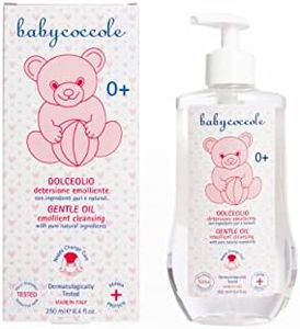 Babycoccole OLIO DETERGENTE EMOLLIENTE per pulire Corpo e il Viso di Bambini e Neonati. Con Olio di Mandorla, Vitamina F, Ingredienti Naturali. Dermatologicamente testato per Pelle Sensibile. 250ml