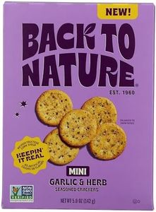 NEW Back to Nature Garlic & Herb Mini Seasoned Crackers, Non-GMO, Plant-Based Snack Cracker, Snack Happy, 5 oz Box