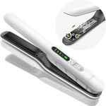 SUNMAY Voga Plus Cordless Hair Straighteners & Curler, Ionic Travel Wireless Portable USB Rechargeable Straightener, Mini Flat Iron Curling Wand with Ceramic Plate–3 Temperature Level, 4800mAh Battery