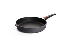 Woll Diamond Lite high Rim pan - inductive -, Diameter 32 cm, 7 cm high, with Removable Handle - Suitable for All Types of stoves, cast Aluminum, Non-Stick Coating, Oven-Safe, Anthracite, 1 Piece