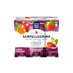 SAN PELLEGRINO Light Pomegranate & Orange, Sparkling Fruit Beverage, 25 Calories Per Serving, Made With Real Fruit Juice (From Concentrate), Bold And Flavourful, Crafted in Italy, 24 Cans