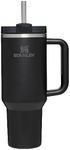 Stanley Quencher H2.0 FlowState Stainless Steel Vacuum Insulated Tumbler with Lid and Straw for Water, Iced Tea or Coffee, Smoothie and More, Black , 40 oz