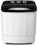 Portable Washing Machine with Draining Pump - Twin Tub Washer Machine with 7.9lbs Wash and 4.4lbs Spin Cycle Compartments by Think Gizmos