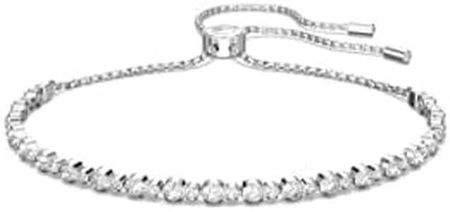 SWAROVSKI Women's Subtle Bracelet Jewelry Collection, Rhodium Finish, Clear Crystals