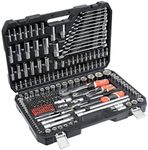 Yato YT-38841 Socket Set 1/4", 3/8" & 1/2" 215Pcs|Socket Wrench Set|Socket Cover|Socket Set Tool Box|Power Tools|Home Tools|Industrialtools|Mechanical|Automotive|Chrome finished|AS-DRIVE|CrV 50BV3