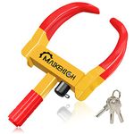 MAIKEHIGH Wheel Clamp, Heavy Duty Wheel Clamp Lock Universal Anti-Theft Locking for Cars, Caravans, Trailers, Van, Adjustable Nine-Hole with 3 Keys