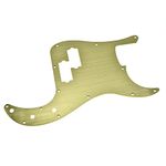 KAISH 13-Hole Metal Aluminium Anodized P Bass Style Pickguard American Modern Style Standard Bass Pick Guard for Precision P Bass Gold