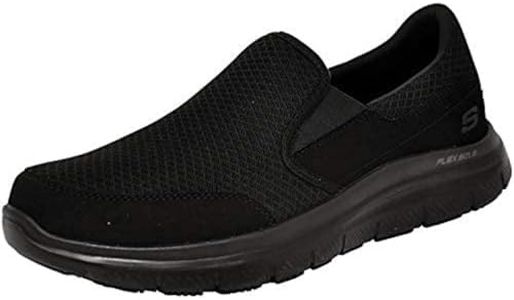 Skechers Men's Flex Advantage Slip Resistant Sr Mcallen Slip on, Black, 12