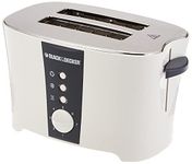 Black+Decker ET122 800-Watt 2-Slice Pop-Up Toaster | Cool Touch Body | Browning Control with 7 levels | Easy Cleaning | 2-Year Warranty-(White)