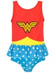 DC Comics Girls Wonder Woman Swimsuit Multicoloured Age 8 to 9 Years