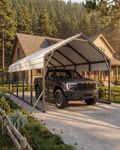 GarveeLife 13x26x11 Ft Oversized Metal Carport, Steel Heavy Duty Car Ports for All-Weather, Tall Carport for Full-Size Pickup Trucks, Boats, and Tractors