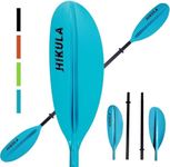 HIKULA Kayak Paddle 4 Pieces Aluminum Shaft and PP Blade Floating 86.6in/220cm, 90.5inch/230cm Lightweight Oars