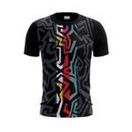 Inkholic Men's Round Collar Football Jersey Multicolored INK1900 (XX-Large, DARK)