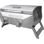 Portable Propane Gas Grill 8.2 cm (19 in.) Stainless Steel Nexgrill Portable Propane Grill 20,000 BTU Foldable Legs, Push and Turn Ignitions, Hose and Regulator Included