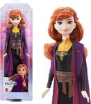 Mattel Disney Frozen Toys, Anna Fashion Doll & Accessory with Signature Look, Inspired by the Frozen 2 Movie