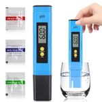 Digital pH Meter, High Precision Water Quality Tester for Drinking Water Pool - 0-14 pH Measurement Range, Suitable for Swimming Pool, Drinking Water, Hydroponics