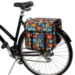 BikyBag Classic CE - Bicycle Double Panniers Bag Fashion Cycle Bike Women's - Men's (Folklore Flowers)