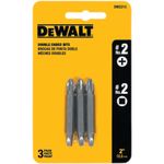 Dewalt DW2215 #2 Phillips and #2 Square Recess Double Ended Screwdriver Bit, 3-Pack