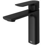 VIGO Davidson Single Handle Single-Hole Bathroom Faucet Sink in Matte Black-VG01043MB