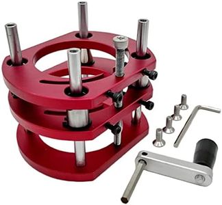 BIGP Base élévatrice de table de toupie, Alliage d'aluminium, Ascenseur de Routeur 4 Mâchoires de Levage Jack Plate-forme de Serrage Système de Levage de Table de Routeur (Rouge)