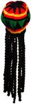 Cetornie AOVNA 1 Pack Rasta Hat with Black Dreadlocks Rasta Dreadlocks Hat