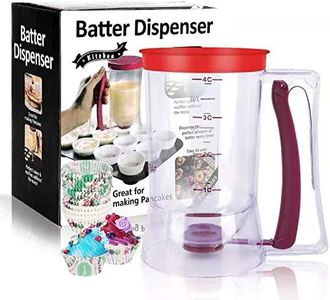 BBSTARZ Batter separator Cupcakes Pancakes Cookie Cake Waffles Batter Dispenser cookie separator batter Cream Speratator Cup Measuring Baking Tools (Purple+red)