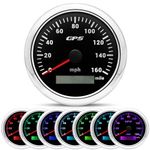 85mm Boat GPS Speedometer 0-160MPH Car Odometer Gauge 7 Colors Backlight With GPS Antenna for Car Motorcycle Boat Marine Truck …