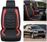 Nilight Car Seat Covers Compatible with 2008-2024 Tundra Waterproof Wear-Resistant Leather Anti Slip Cushion Front Set (2PCS Front Seat Cover), 2 Years Warranty