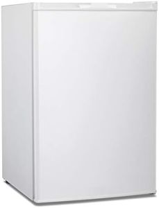 Antarctic Star Compact Chest Upright Freezer Single Door Reversible Stainless Steel Door, Compact Adjustable Removable Shelves for Home Office, 3.0 cu.White