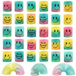 30 Pack Spring Rainbow Magic Fidget Stress Coil Mini Springs Bulk Toys for Party Favor Carnival Prize Birthday Goodie Bag Stuffers for Kids Boys Girls…