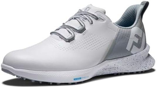 FootJoy Men's FJ Fuel Golf Shoe, White/Grey, 10.5