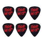 Friday the 13th Logo Novelty Guitar Picks Medium Gauge - Set of 6